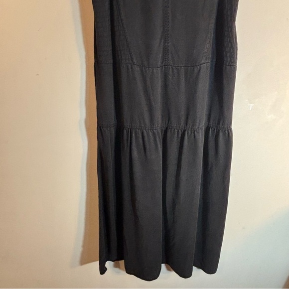 EVERLANE Sz L 100% Tencel Washed Out Look Tiered Flowy Pockets Sleeveless Dress - Picture 9 of 10